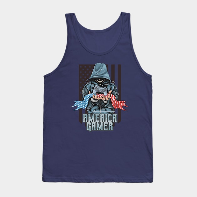 America gamer Tank Top by MerchByThisGuy